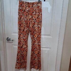 Floral Bell Bottom Pants